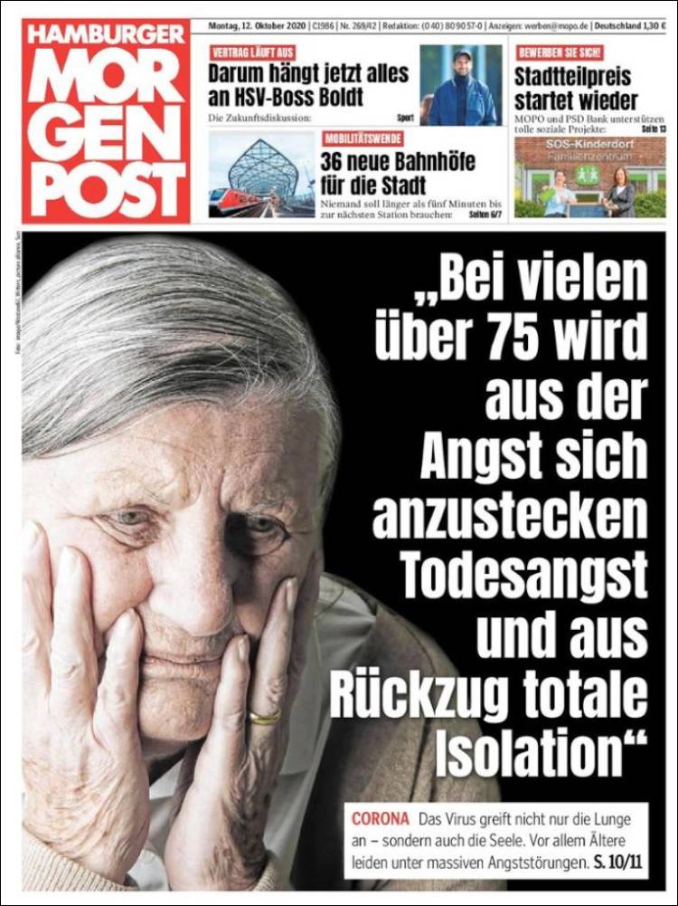 Portada de Hamburger Morgenpost  (Alemania)