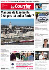 Portada de Le Courrier de l'Ouest (Francia)