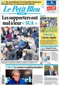 Portada de Le Petit Bleu (Francia)