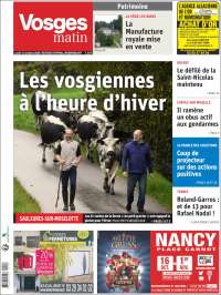 Portada de Vosges Matin (Francia)