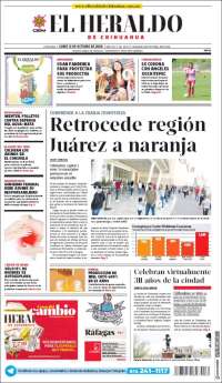 Portada de El Heraldo de Chihuahua (M&eacute;xico)