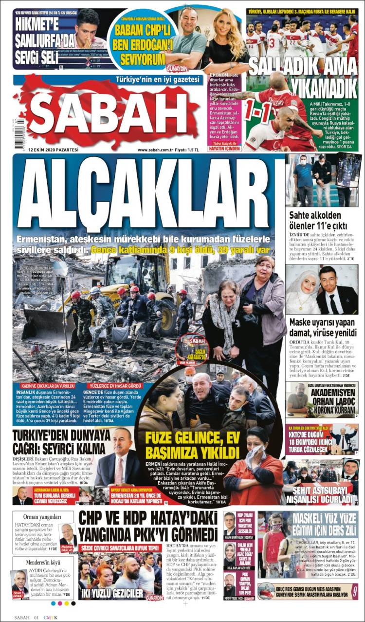 Portada de Sabah (Turqu&iacute;a)