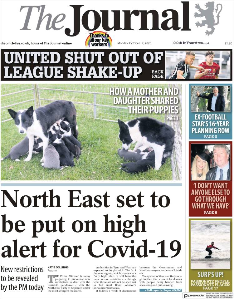 Portada de The Journal (Reino Unido)