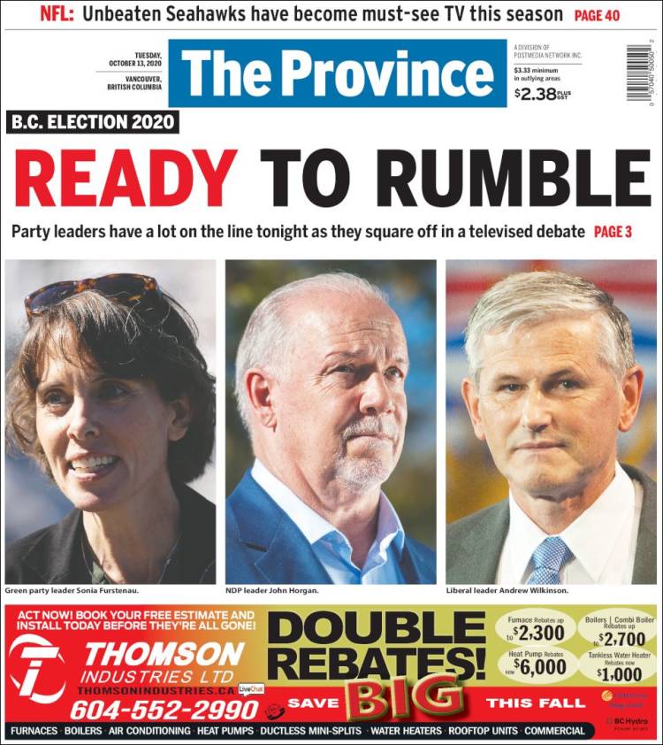 Portada de The Province (Canadá)