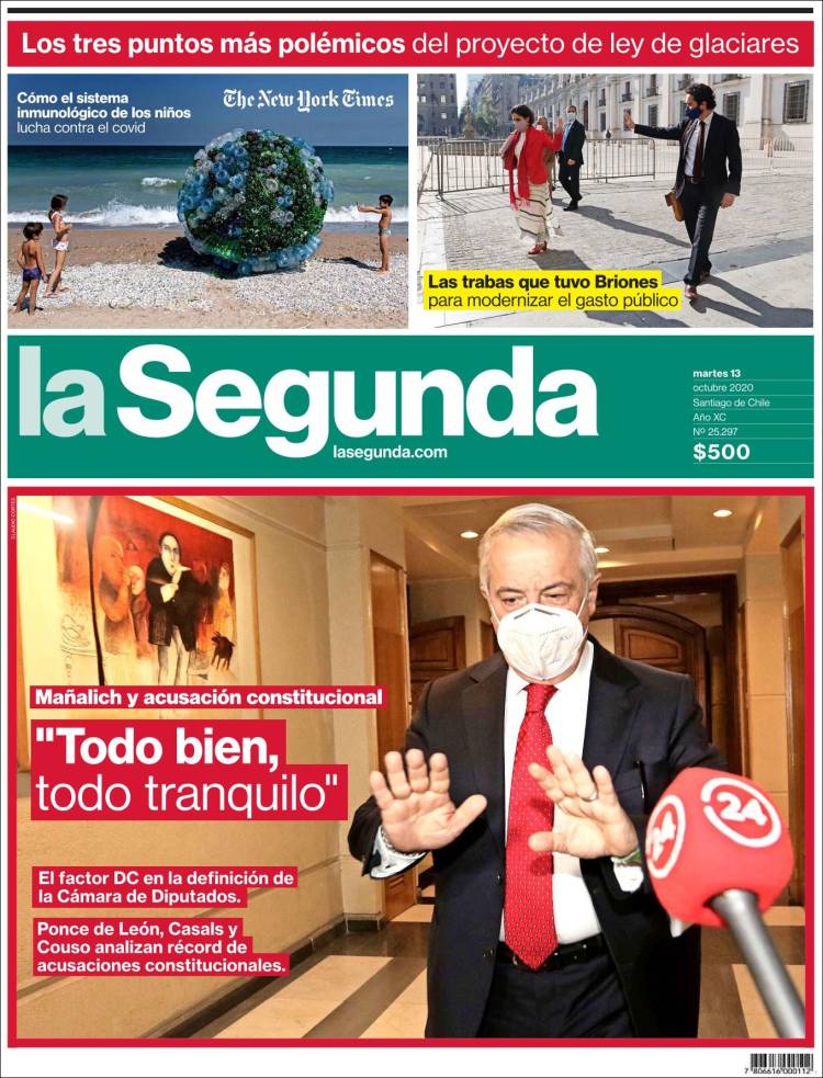 Portada de La Segunda (Chile)