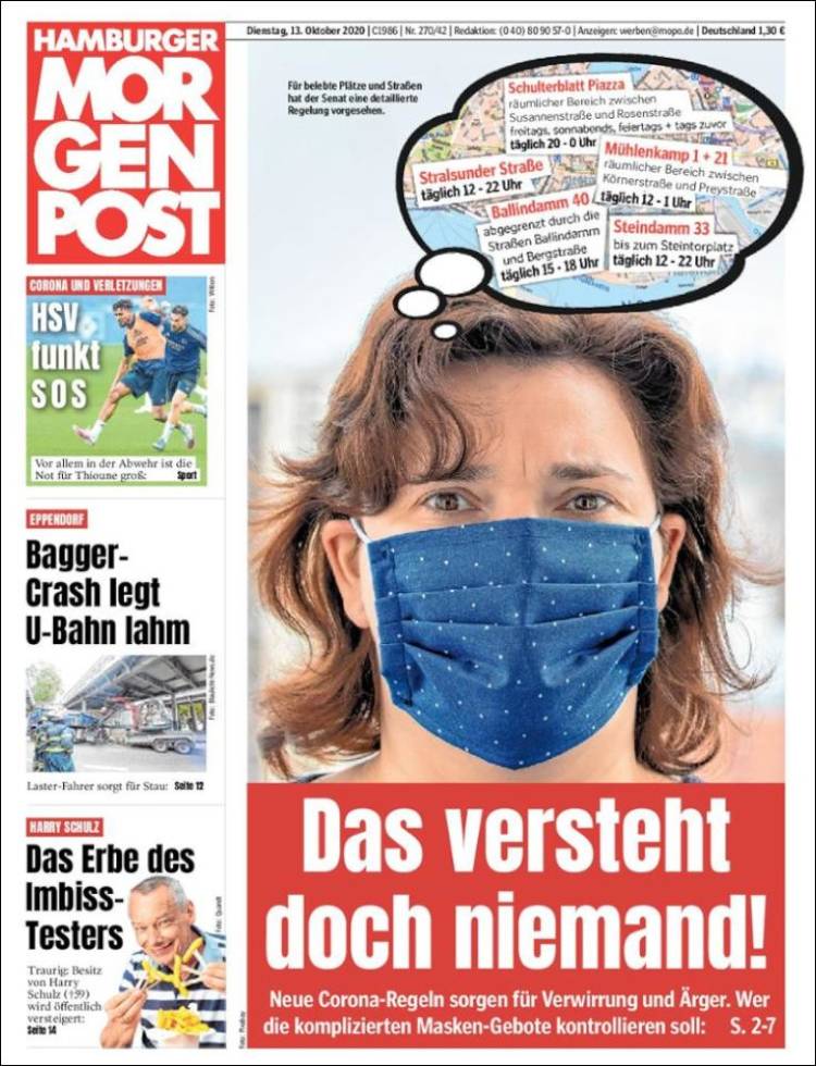 Portada de Hamburger Morgenpost  (Alemania)
