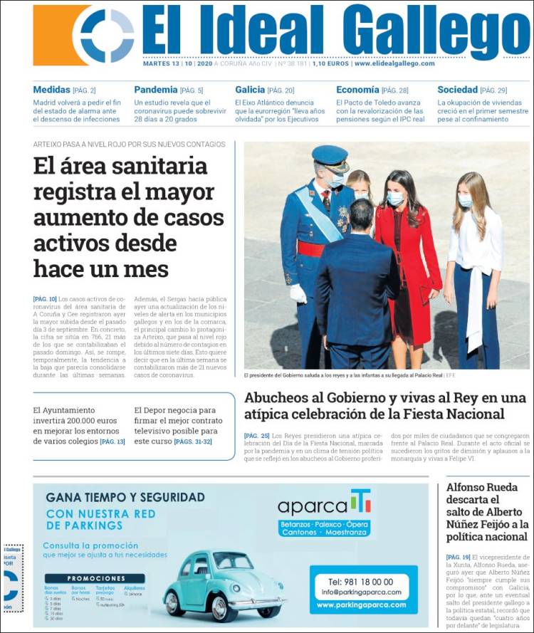 Portada de Diario de Ferrol (España)