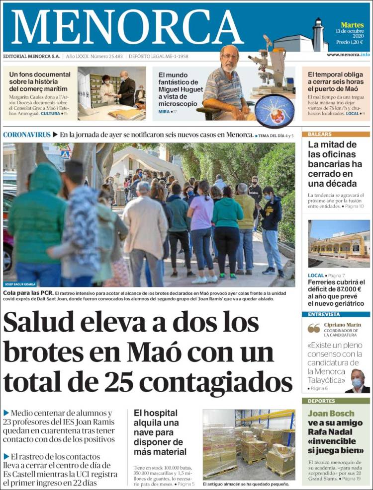 Portada de Menorca - Diario Insular (España)