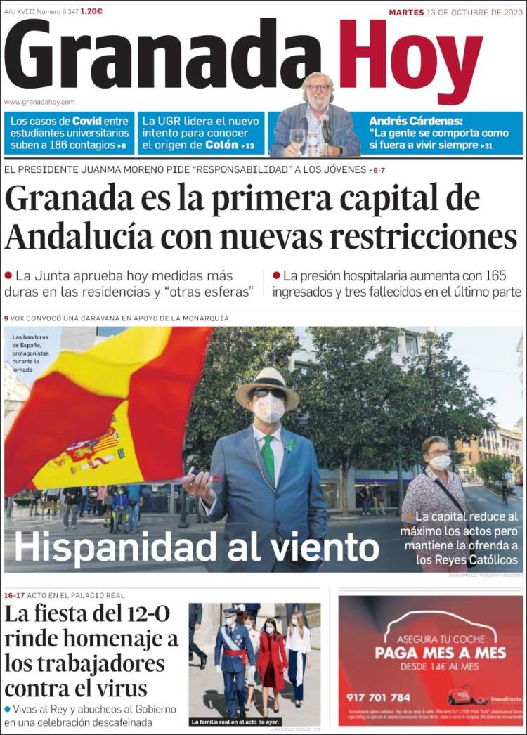 Portada de Granada Hoy (España)