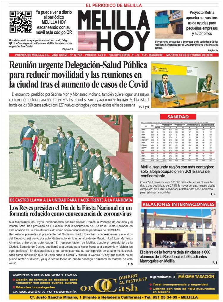 Portada de Melilla Hoy (España)