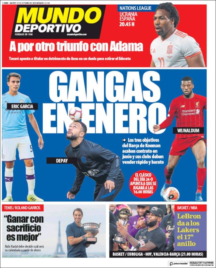 Portada de El Mundo Deportivo (España)