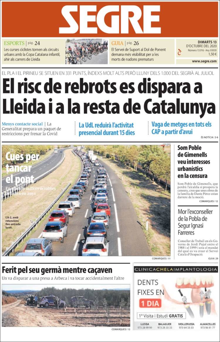 Portada de Segre (España)
