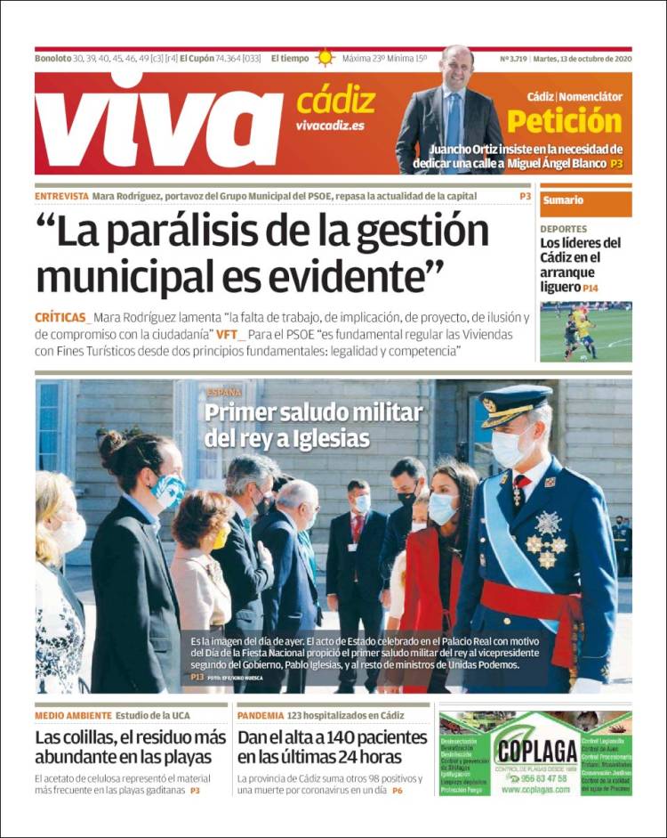 Portada de Viva Cadiz (España)