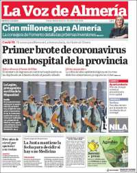 Portada de La Voz de Almería (España)