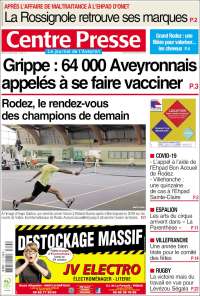 Portada de Centre Presse (Francia)