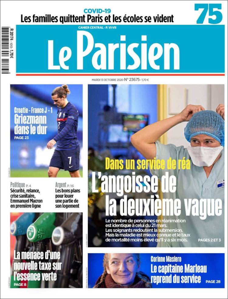 Portada de Le Parisien (Francia)