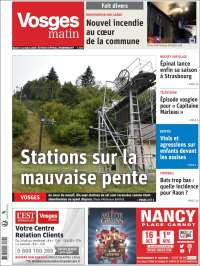 Portada de Vosges Matin (Francia)