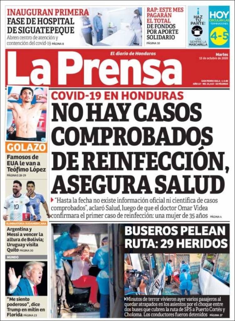 Portada de La Prensa (Honduras)