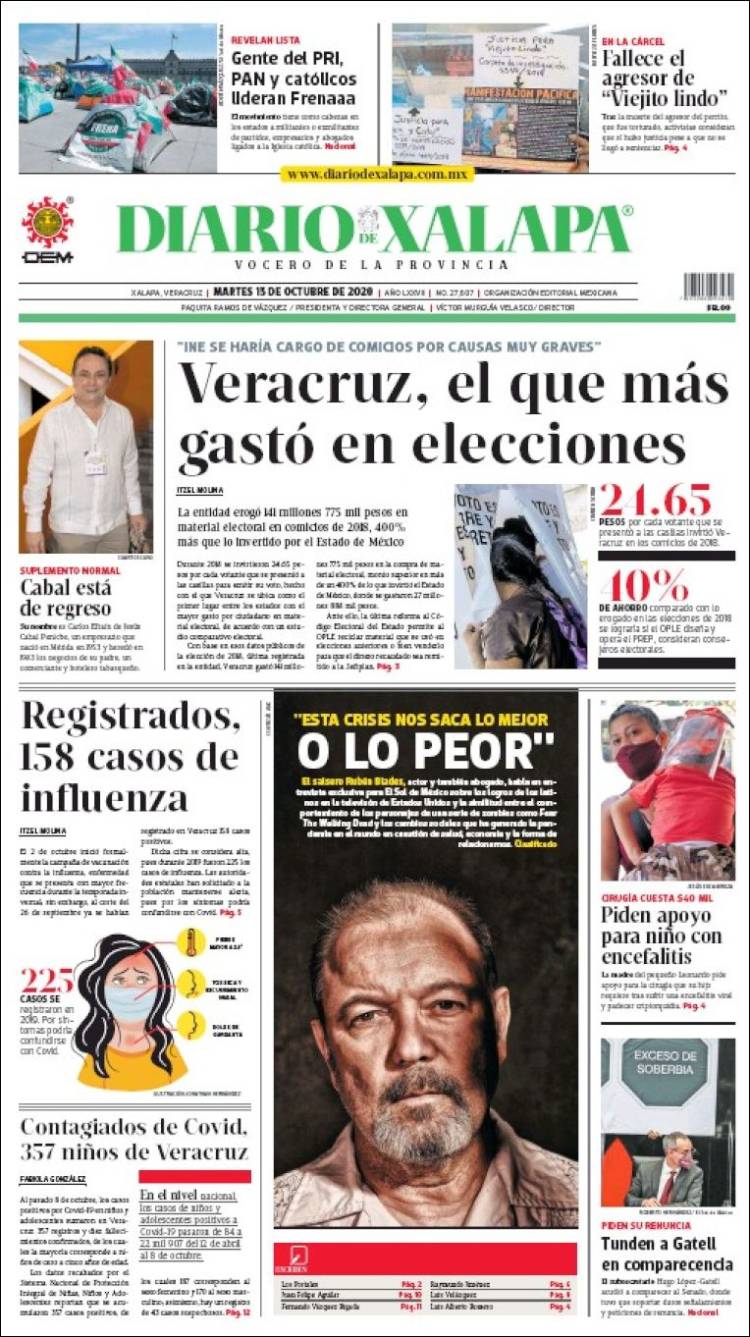 Portada de Diario de Xalapa (México)