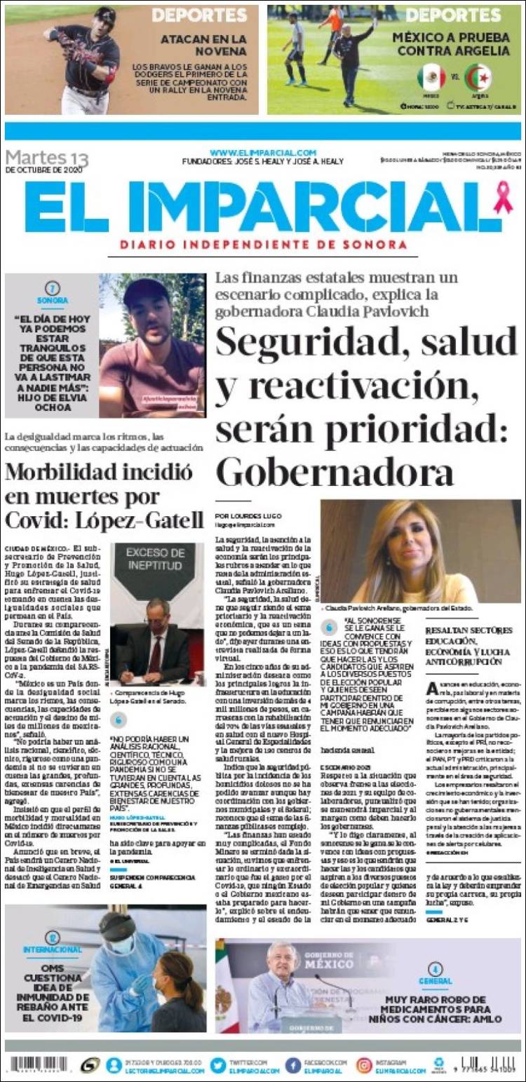 Portada de El Imparcial (México)