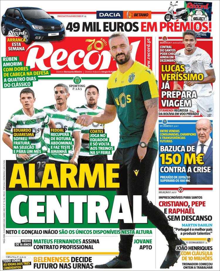 Portada de Record (Portugal)