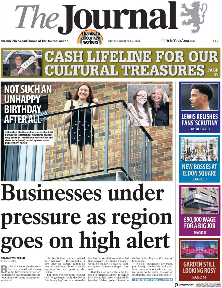 Portada de The Journal (Reino Unido)