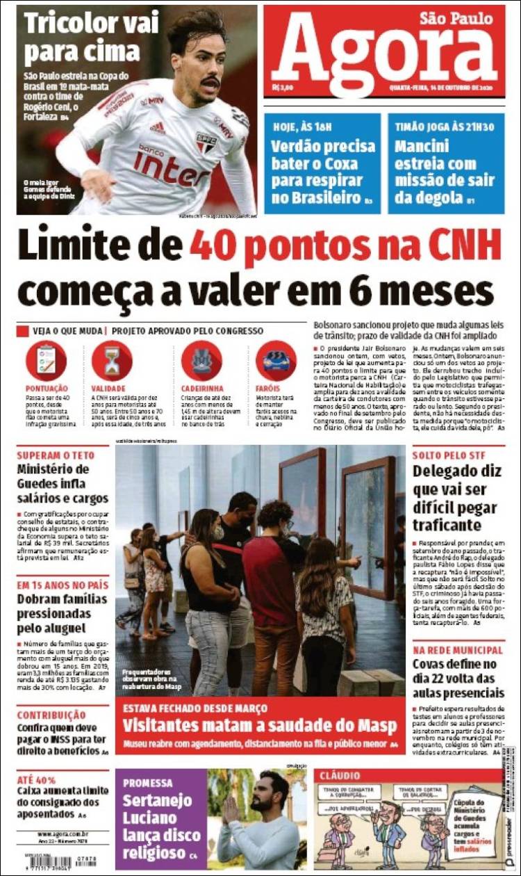 Portada de Jornal Agora (Brasil)
