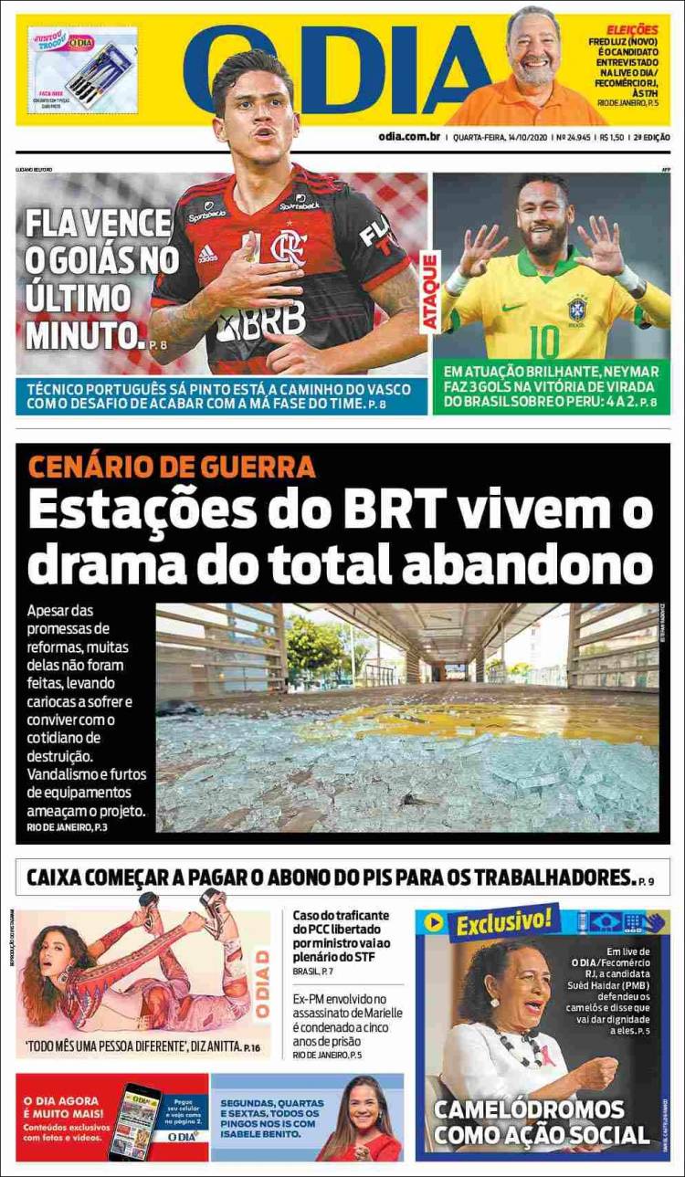Portada de O Dia (Brasil)