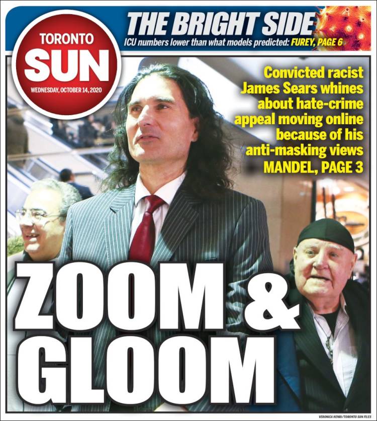 Portada de The Toronto Sun (Canadá)