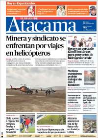 Portada de Diario de Atacama (Chile)