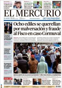 Portada de Mercurio de Valparaiso (Chile)