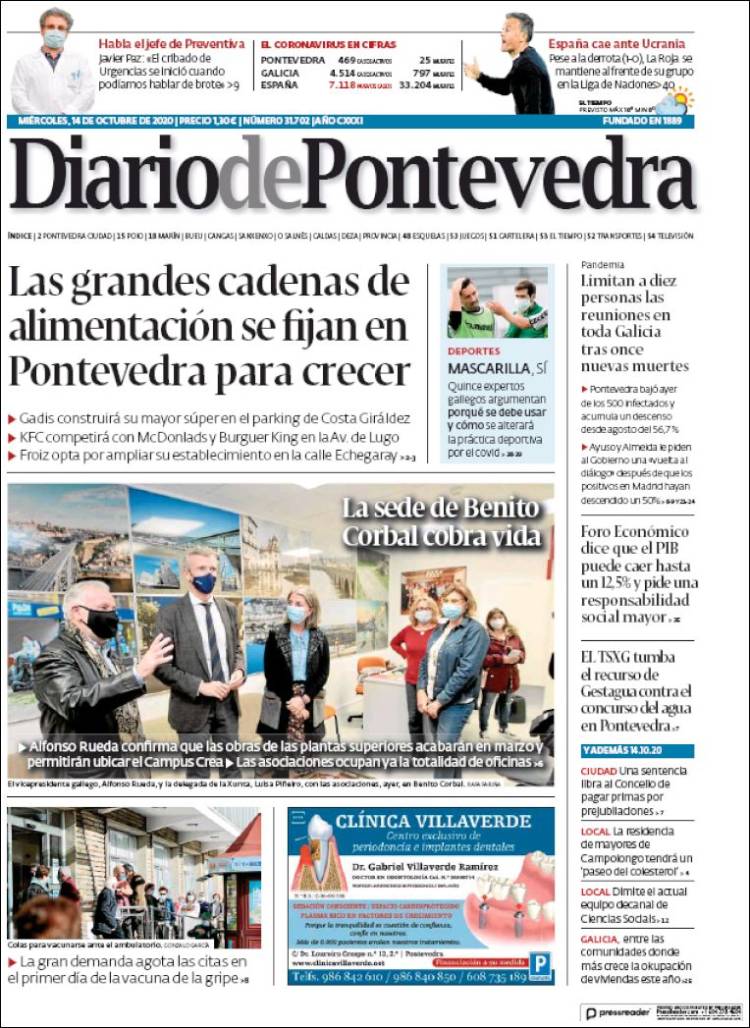 Portada de Diario de Pontevedra (Espa&ntilde;a)