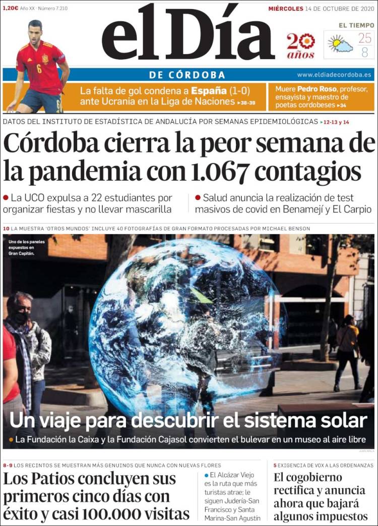 Portada de El Día de Córdoba (Espa&ntilde;a)