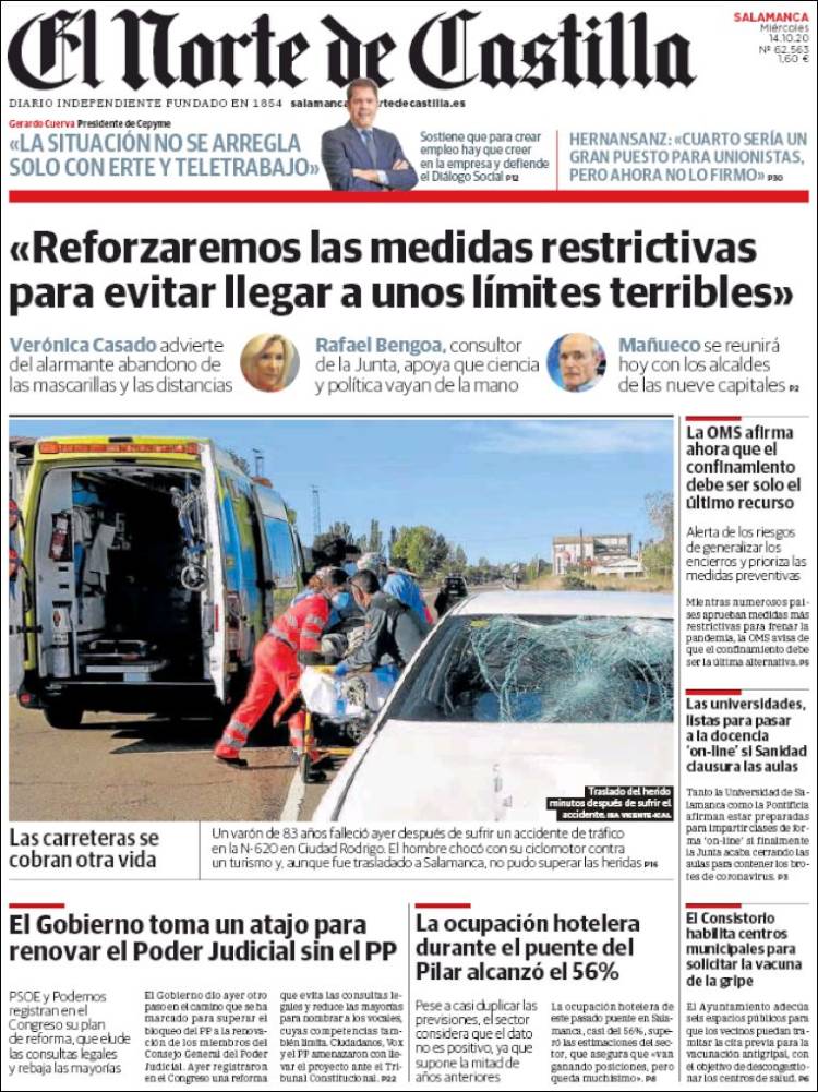 Portada de Norte de Castilla - Salamanca (Espa&ntilde;a)