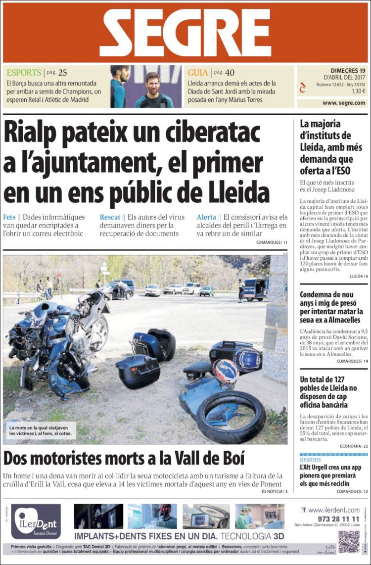 Portada de Segre (Espa&ntilde;a)
