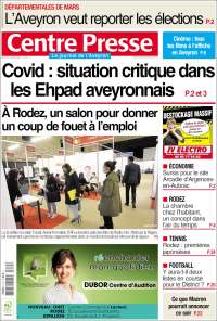 Portada de Centre Presse (Francia)