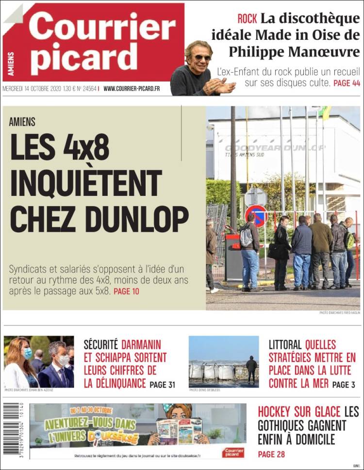 Portada de Courrier Picard (Francia)