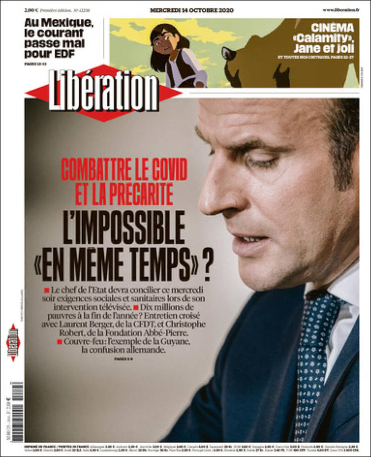 Portada de Libération (Francia)