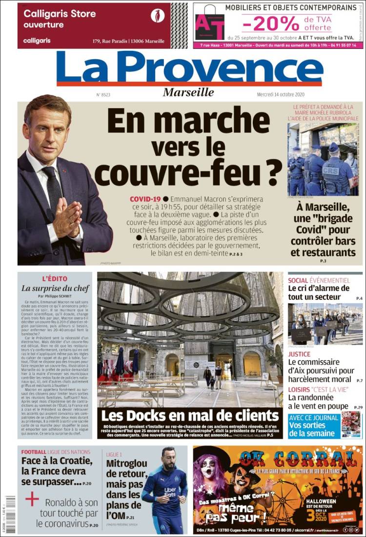 Portada de La Provence (Francia)