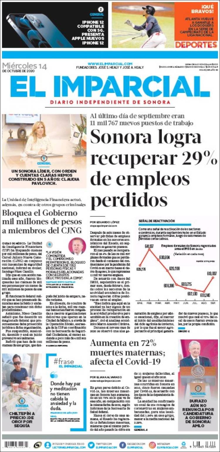 Portada de El Imparcial (México)