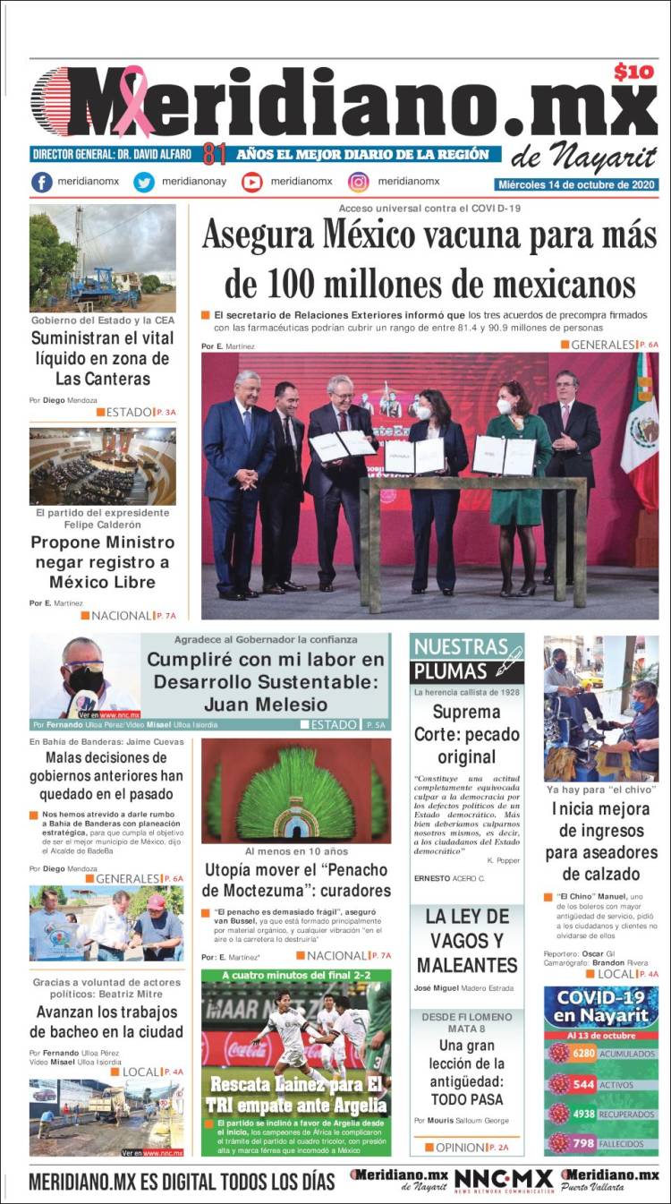 Portada de Meridiano (México)