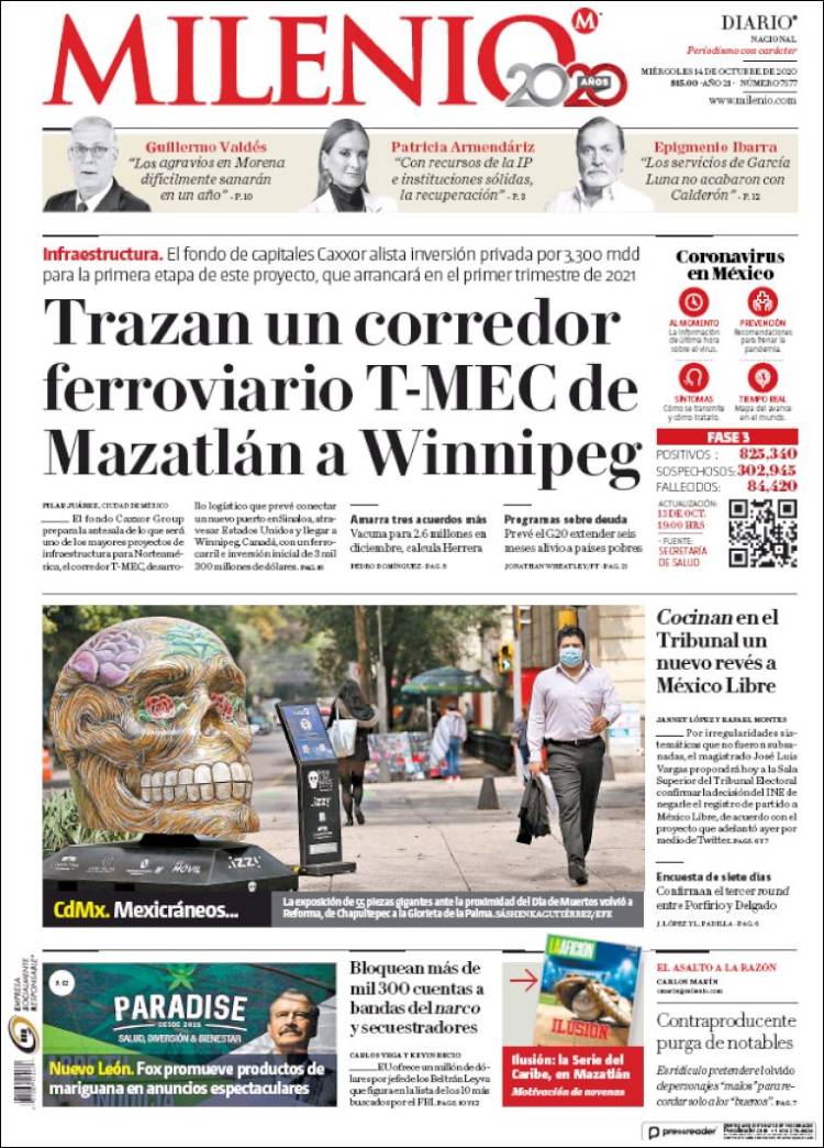 Portada de Milenio (México)