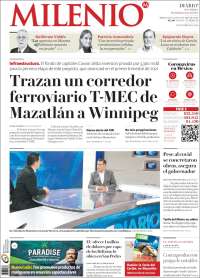 Portada de Milenio de Monterrey (México)