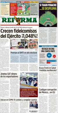 Portada de Reforma (México)