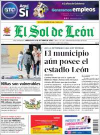 Portada de El Sol de León (México)