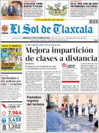 Portada de El Sol de Tlaxcala (México)