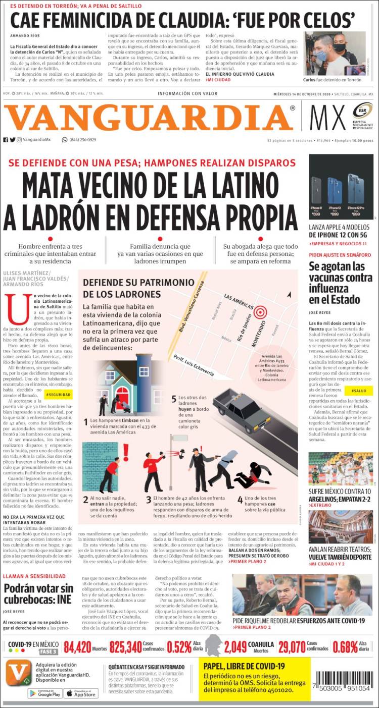 Portada de Vanguardia (México)