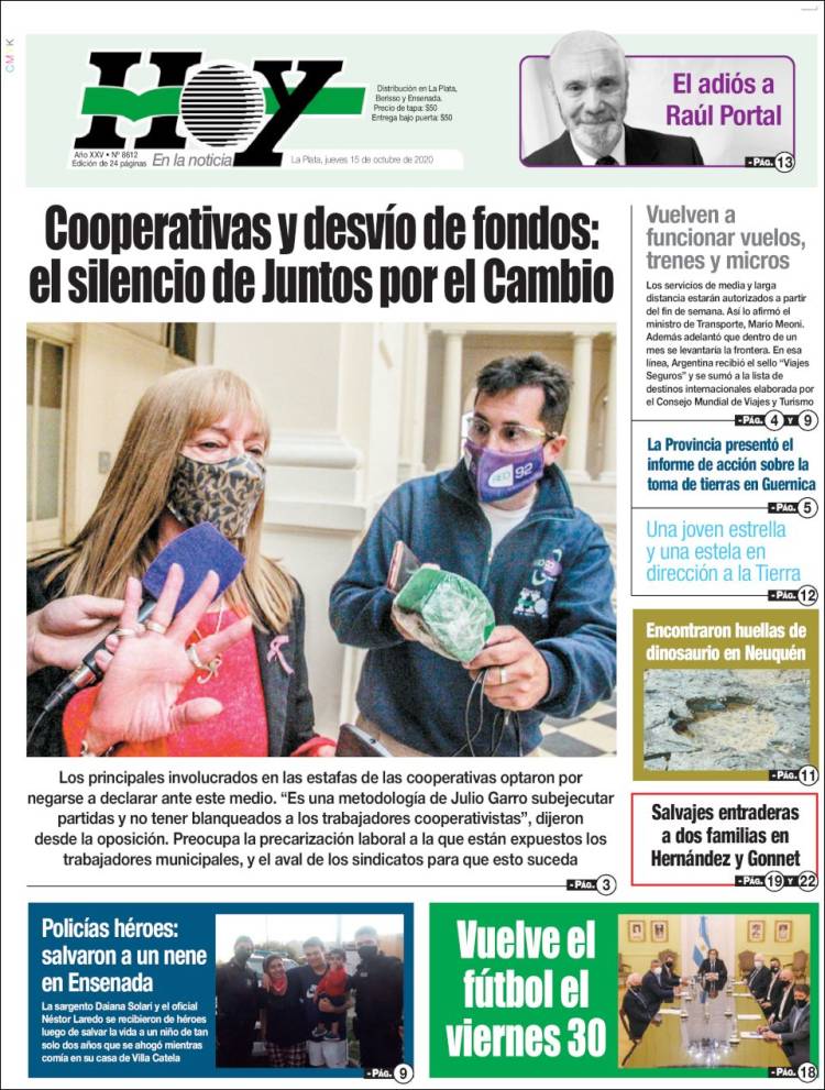 Portada de Diario Hoy (Argentine)