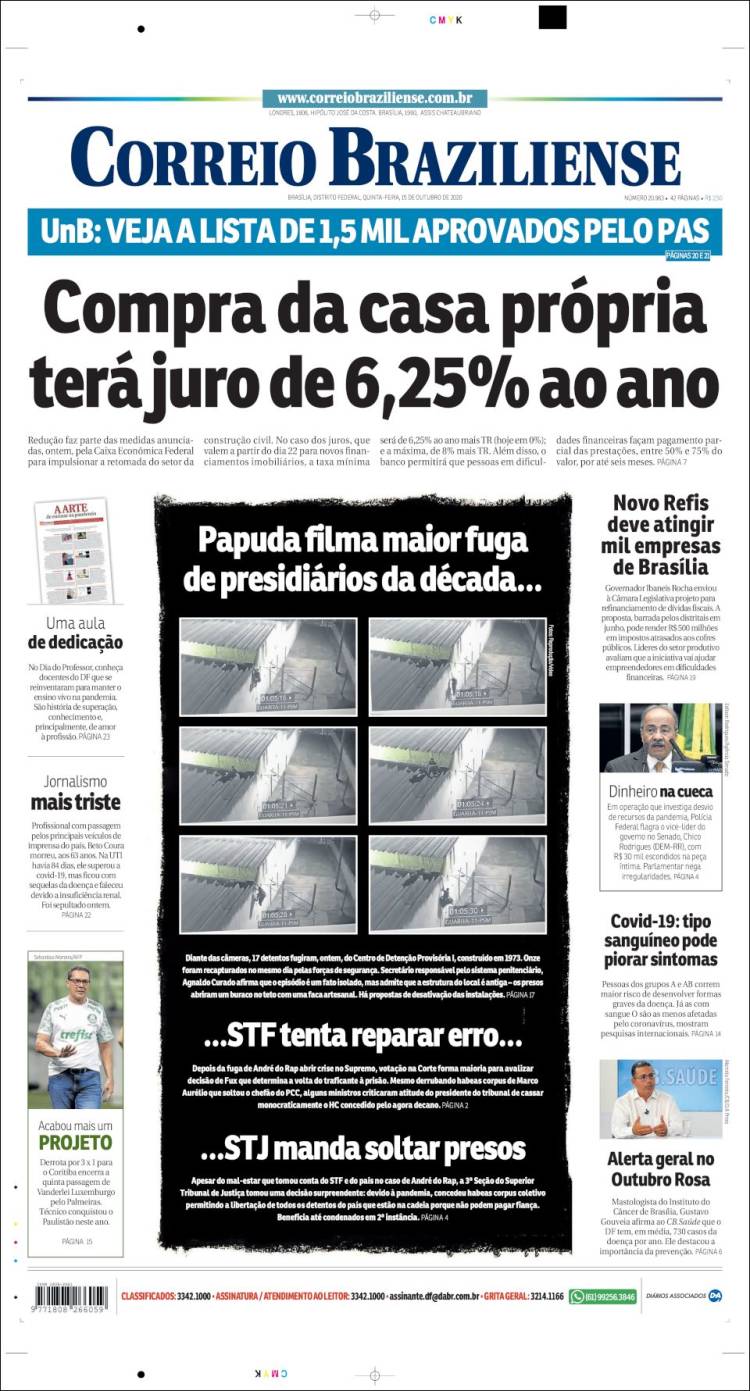 Portada de Correio Braziliense (Br&eacute;sil)