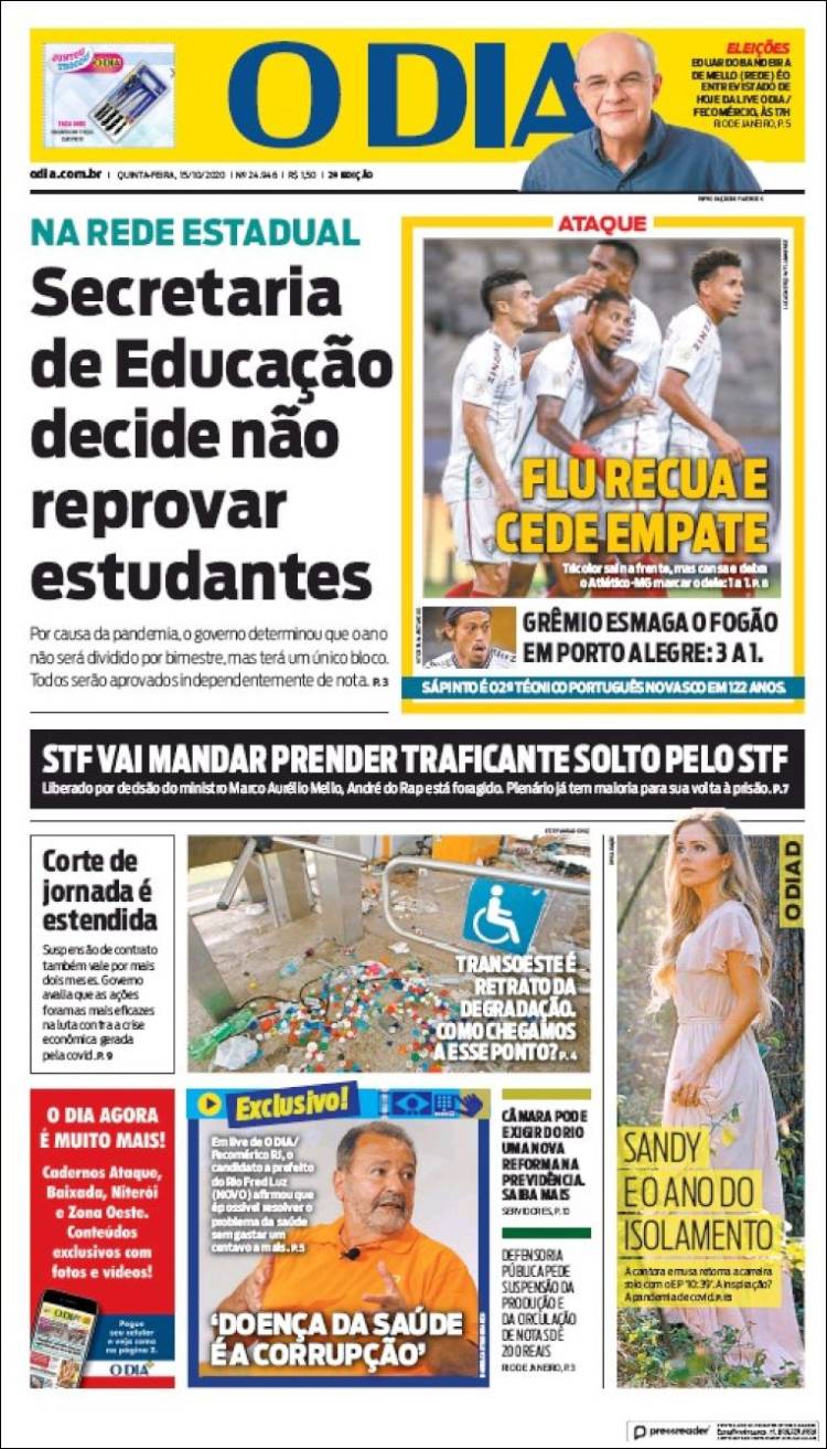 Portada de O Dia (Br&eacute;sil)